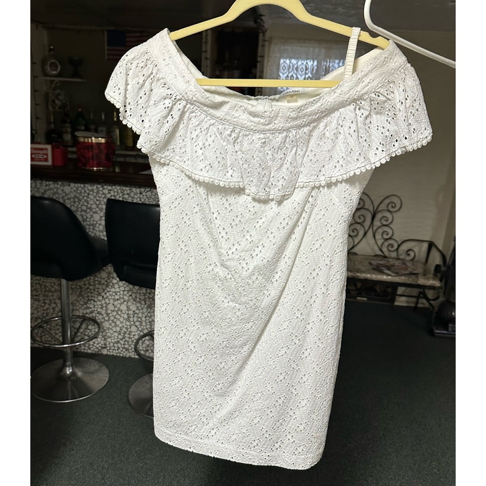 Calvin Klein White eyelet  Dress size 10P